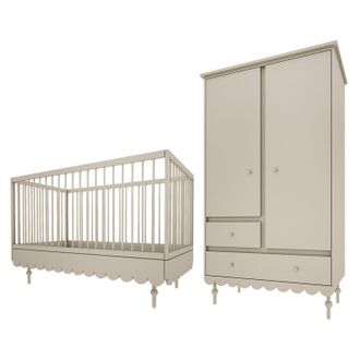 OEM Lit &Eacute;volutif 70x140 Et Armoire 2 Portes Wood Luck Babushka Olive