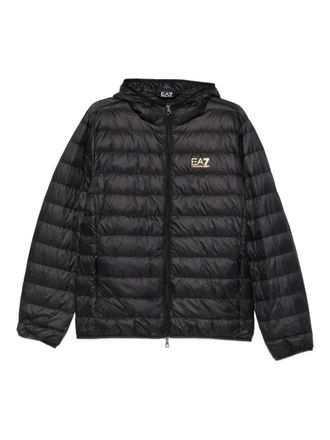Emporio Armani Giacca trapuntata con cappuccio - Nero