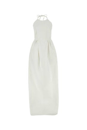 Max Mara White Europa Canvas Maxi Dress