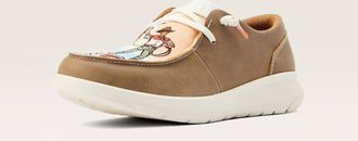 Ariat Womens Hilo Western Aloha Loafer - Medium In Brown Bomber