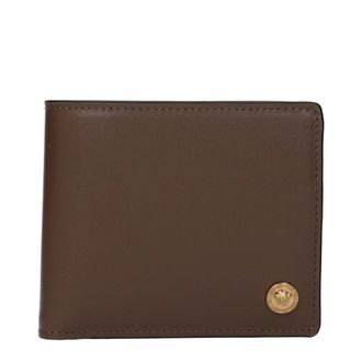 Versace Brown Leather Mens Wallet