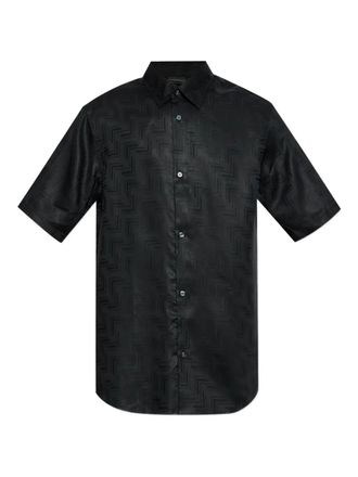 Emporio Armani Overhemd met geometrische print - Zwart