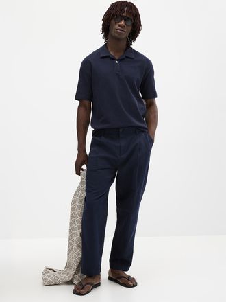 Le 31 Mens Cotton-linen pant Reykjavik fit - Tapered with pleats