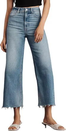 Pistola Denim Lana Crop High Rise Ultra Wide Leg Jeans In Rhythm Vintage