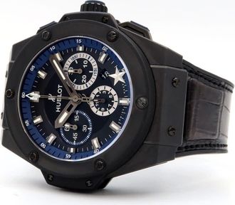 Hublot Pre-owned Hublot King Power Dallas Cowboys Chronograph Automatic Black Dial Mens Watch 703.CI.1179.LR.DCW14