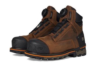 Timberland Boondock BOA 6 Inch Composite Safety Toe Waterproof Puncture Resistant Mens Work Boots Mocha Brown : 8.5 D - Medium