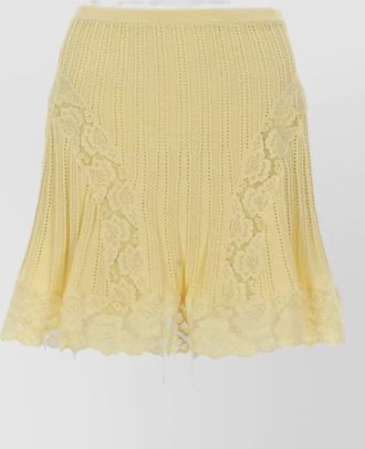Self Portrait pointelle knit mini skirt