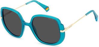 Polaroid PLD 6181/S Polarized 5CB/M9 Womens Sunglasses Blue Size 53