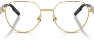 Dolce & Gabbana 51mm Phantos Optical Glasses in Gold /Demo Lens at Nordstrom