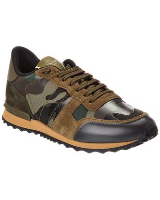 Valentino Rockrunner Canvas & Leather Sneaker