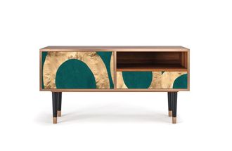 StoryZ Mueble de TV azul-verde 1 caj&oacute;n y 1 puerta L 115 cm