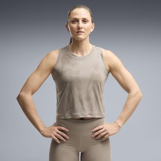 Puma Canotta PUMA x HYROX CLOUDSPUN ThermoAdapt da donna, Abbigliamento, Beige, XXS