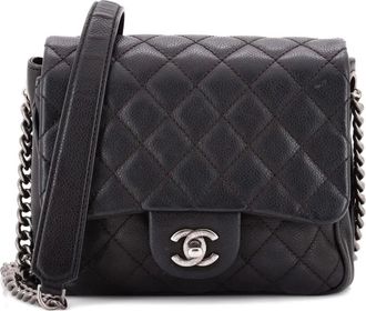 Chanel Rock in Rome Flap Bag Quilted Caviar Small shoulder bag - Nero