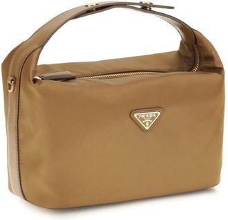 Prada Womens Beige Recycled Polyamide Shoulder Bag