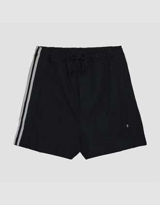 Yohji Yamamoto Mens French Terry Cutline Shorts - Black - Size: 32/33/32