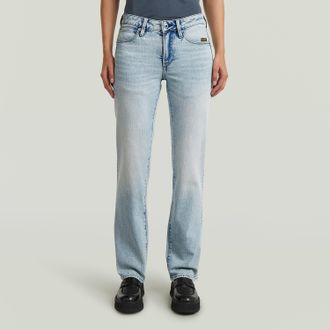 G-Star 5-Pocket-Jeans G-STAR G-Straight Wmn, Damen, Gr. 28, L&auml;nge 32, sun faded blau galena, Denim/Jeans, Obermaterial: 99% Baumwolle, 1% Elasthan, straight 
