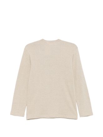 Comme Des Gar&ccedil;ons Linen-Cotton Blend T-Shirt - Beige