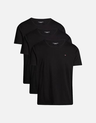 Tommy Hilfiger Mens 3-Pack Signature Cotton Essentials T-Shirts, Black - Size: 32/30/31/36