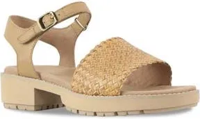 Munro Conner Ankle Strap Platform Sandal in Natural Woven Combo at Nordstrom Rack, Size 8.5