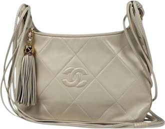 Chanel Pre-owned Cross Body Bags, female, Beige, Size: ONE SIZE Pre-owned Vintage Shoulder Bag
