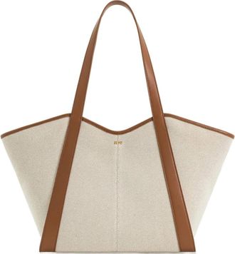 JW PEI Kiana Tote Bag met Grote Capaciteit - Dames - Shoppers - Bruin - ONE Size - Katoen - Tassen