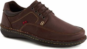 Andrea Mens Leather Oxford In Brown