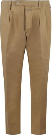 Closed Pantaloni plissettati in cotone elasticizzato - Marrone