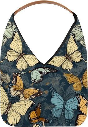 Generic Butterfly Reusable Lightweight Grocery Bags - Foldable Into Compact Pouch, Washable & Sturdy, Multipurpose for Shopping and Travel