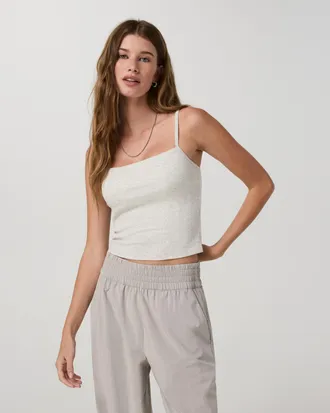 Vuori Clothing Pose Support Cami | White Heather Grey | XS, Size Extra Small
