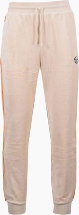 Sergio Tacchini Mens SERGIO TACCHINI TASSO VELOUR TRACK PANT SANDSHELL/ORANGE PEPPER - Tan - Size: 32/32