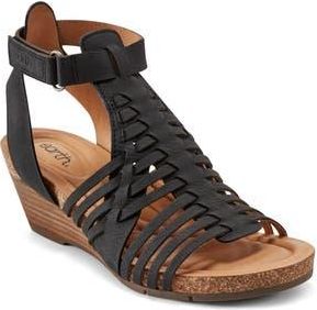 Earth Hattie 3 Wedge Sandal in Black at Nordstrom Rack, Size 8.5