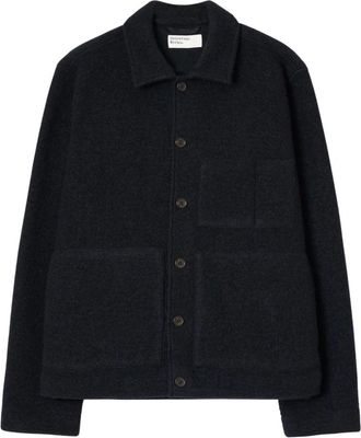 Universal Works Giacca Uniform in pile di lana - - Jackets - Uomo - Blu - M