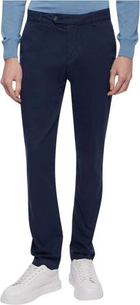 Brooks Brothers Stretch Katoenen Chinos - Heren - Chinos - Blauw - W32 - Katoen - Broeken