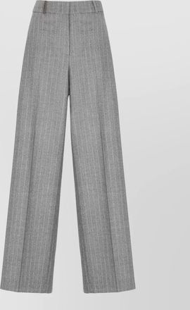 PESERICO tailored wool trousers side slits