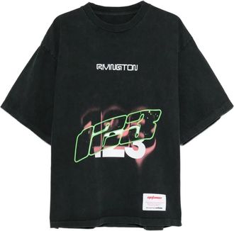 RRR123 logo graphic T-shirt - Black