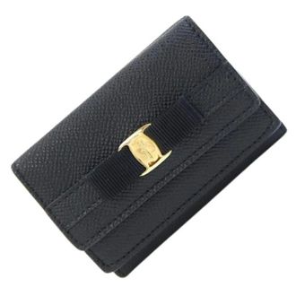 Ferragamo Pre-owned Wallets, female, Black, Size: ONE SIZE Pre-owned Vara Wallet (tri-fold)