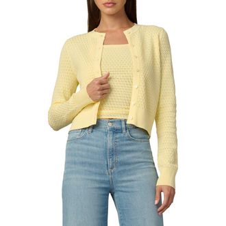 Joe's The Pointelle Dani Cardigan in Sunshine at Nordstrom, Size Small