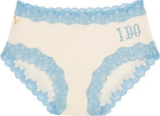 Uwila Warrior Soft Silk I DO Bridal Briefs in Winter White at Nordstrom, Size Xxx-Large