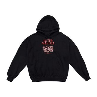 Iuter Hoodies, male, Black, XS, Felpa Con Cappuccio Maxima Nera