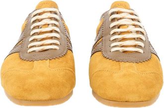 Dries Van Noten Mustard Suede Leather Accents Sneakers