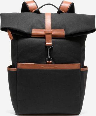 Cole Haan Mens Judson Brushed Twill Backpack - Black