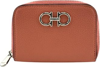 Ferragamo Gancini Pink Leather Coin Purse/Coin Case (Pre-Owned)