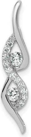 Diamond2Deal 10k White Gold Diamond Pendant