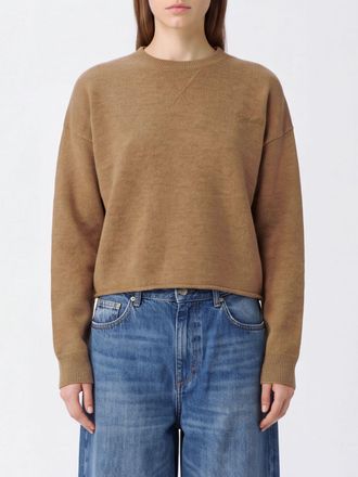 Autry Maglia girocollo in lana e cashmere con finiture a costine e logo