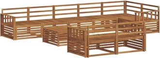 vidaXL Conjunto De Sof&aacute;s De Exterior 9 Uds. Natural Vidaxl