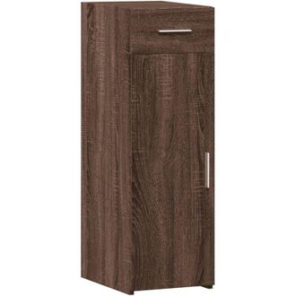 vidaXL Credenza Rovere Marrone 30x42,5x93 cm in Legno Multistrato - Vidaxl