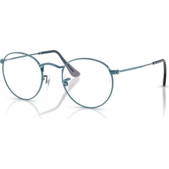 Ray-Ban 50mm Round optical glasses in Blue at Nordstrom