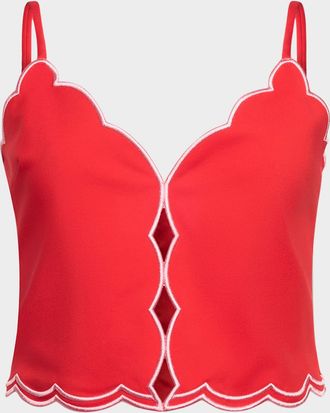 Ramy Brook Tilda Embroidered Sleeveless Top