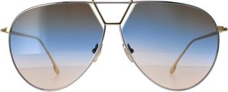 Victoria Beckham Aviator Silver Blue VB208S
