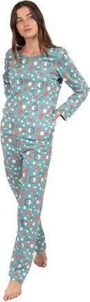 Leveret Womens Loose Fit Cotton Matching Family Pajamas, Animal & Nature Prints in Fish Tank at Nordstrom, Size X-Small